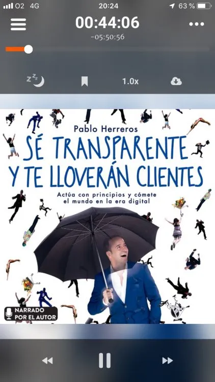 Puedes descargar gratis el audiolibro de Pablo Herreros leído por él mismo en la app Storytel (con prólogo de Mago More y epílogo de Juan Ramón Lucas, que también le ponen su voz al audiolibro)