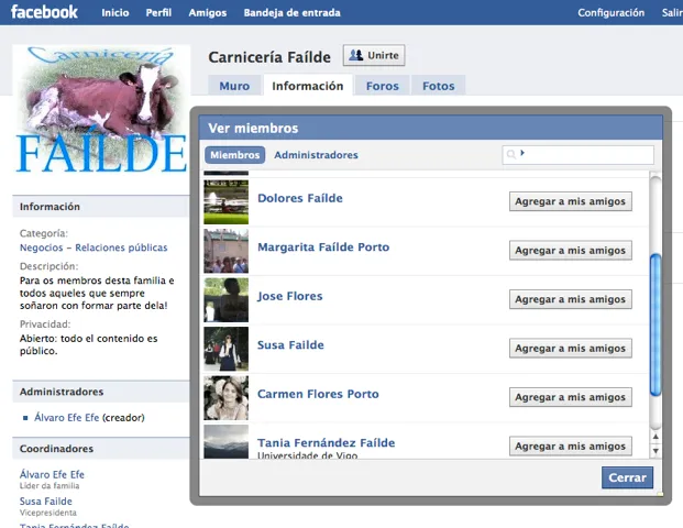 Carnicería Failde en Facebook