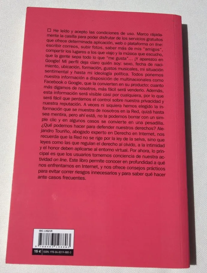 Libro El derecho al olvido y a la intimidad en Internet, de Alejandro Touriño