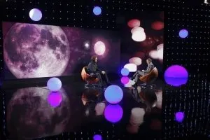 Aspecto general del plató de "En noches como ésta" Aspecto general del plató